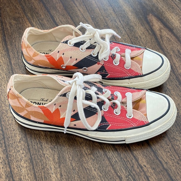 Converse Shoes - Converse Chuck 70 Low Floral Sneakers Women’s 8.5 EU 39.5 Pink/Orange/Egret